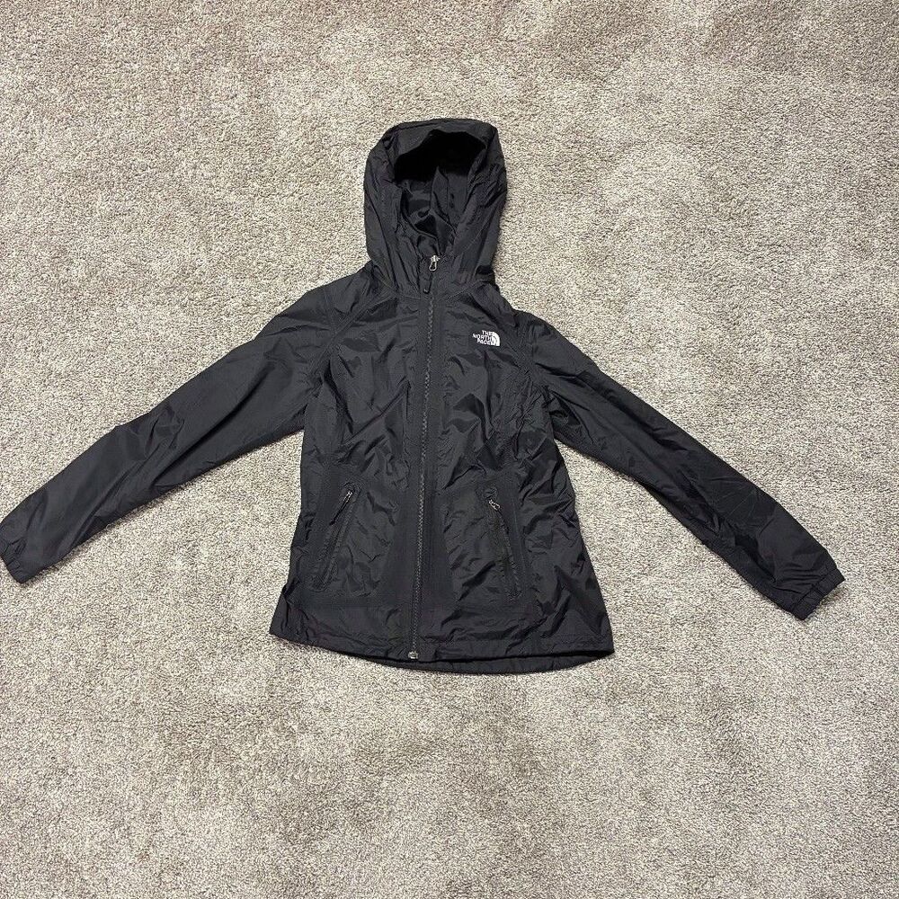 The North Face Womens Small Black Hooded Jacket Wind Gorpcore Outdoor Packable